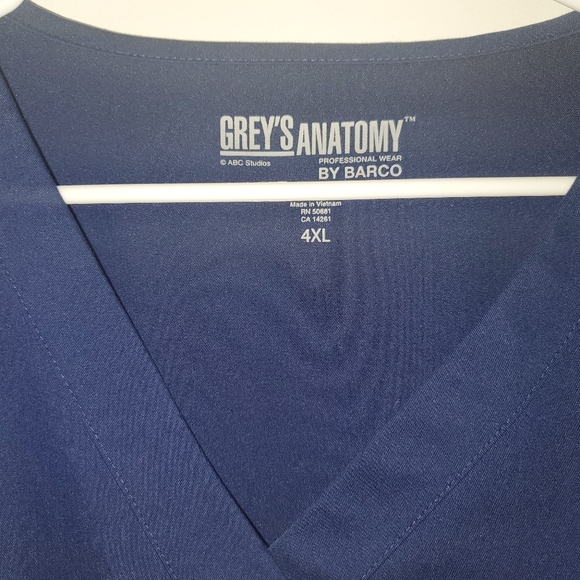 Grey's Anatomy Blue Scrub Top - Picture 1 of 2
